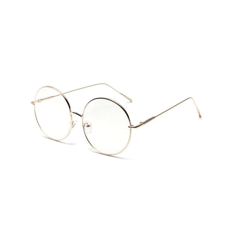 Zilead Oversize Round Glasses Frame For Women&amp;Men Retro Metal Clear Len Glasses Optical Spectacle Glasses Eyeglasses Unisex