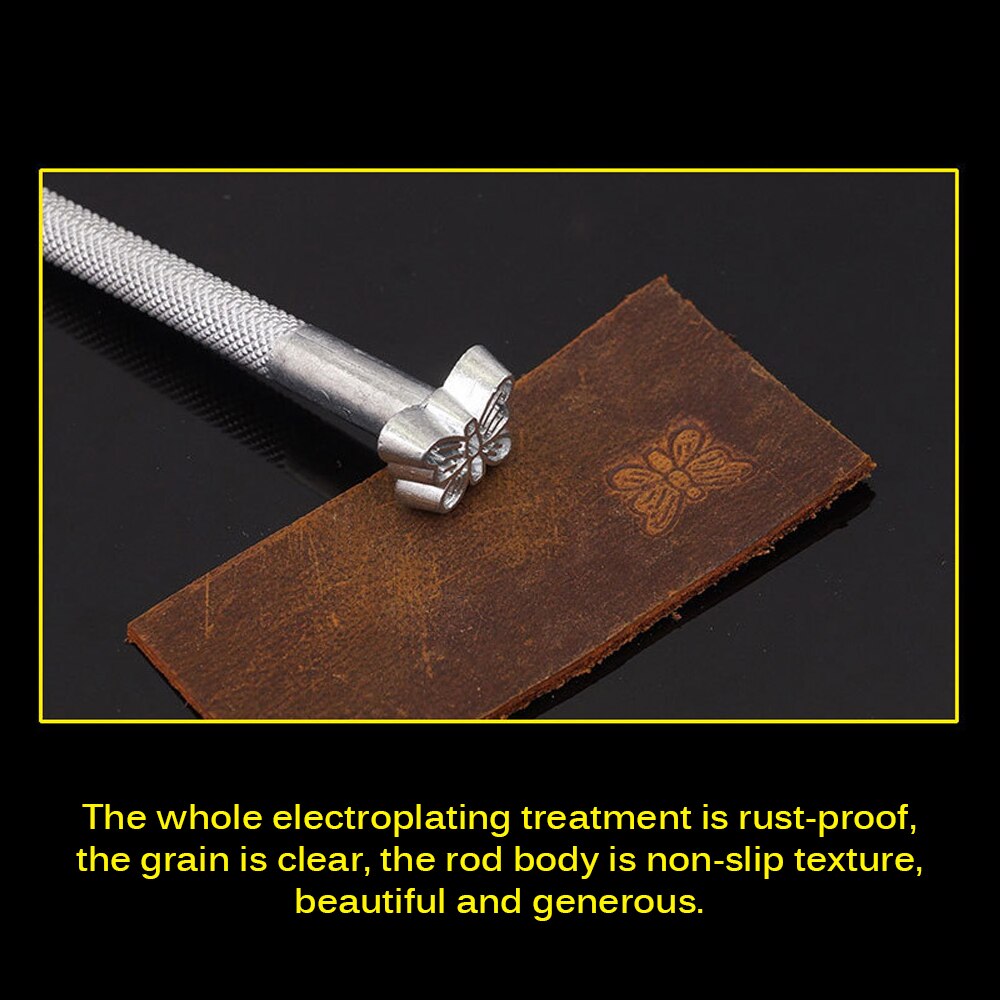 20 Pcs Leather Engraving Tools DIY Hand Carved Leather Tool Leather Engraving Tools Handmade Craft Leather Printing Tools Set