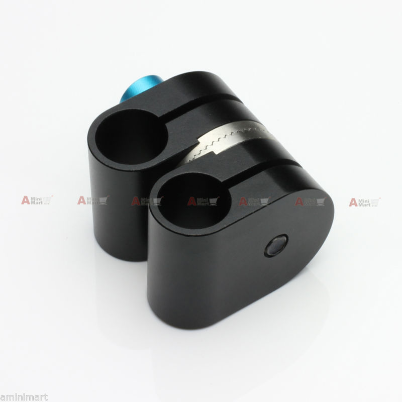 15mm Rod Clamp DSLR Rig 360 Degree Swivel Extension Arm Rail Block fr 15mm Rod System Follow Focus Movie Camera Matte Box EVF