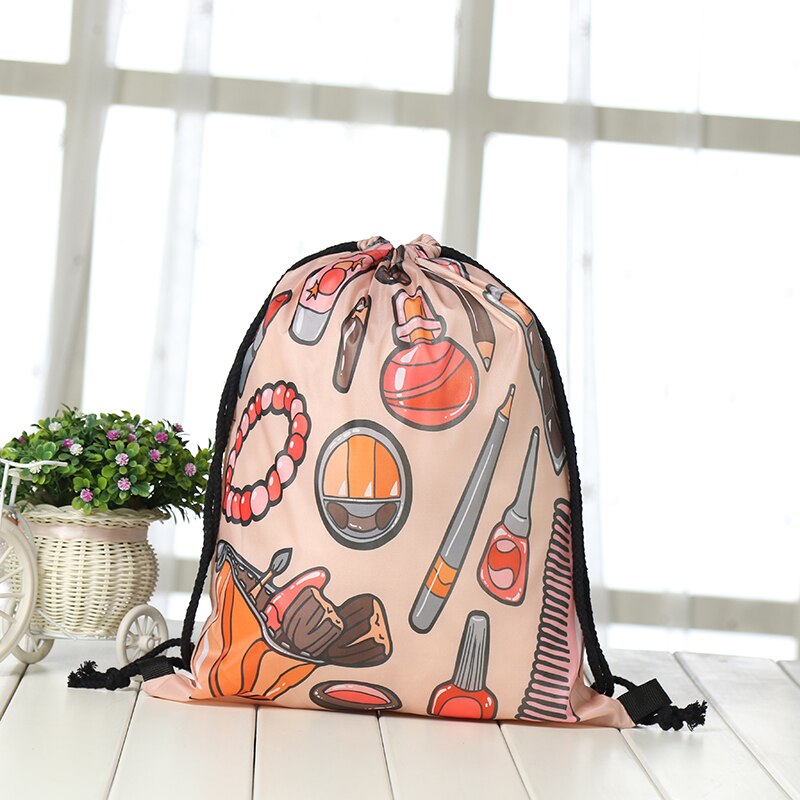 drawstring Backpack Women 3D printing travel knapsack men Casual bags unisex Women's shoulder drawstring Halloween bag