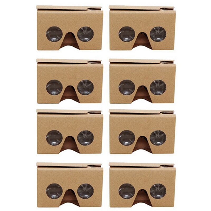 8Pcs 3D Bril Voor Google Kartonnen V2 Vr Valencia 4.5- 6Inch Smartphone + Hoofdband