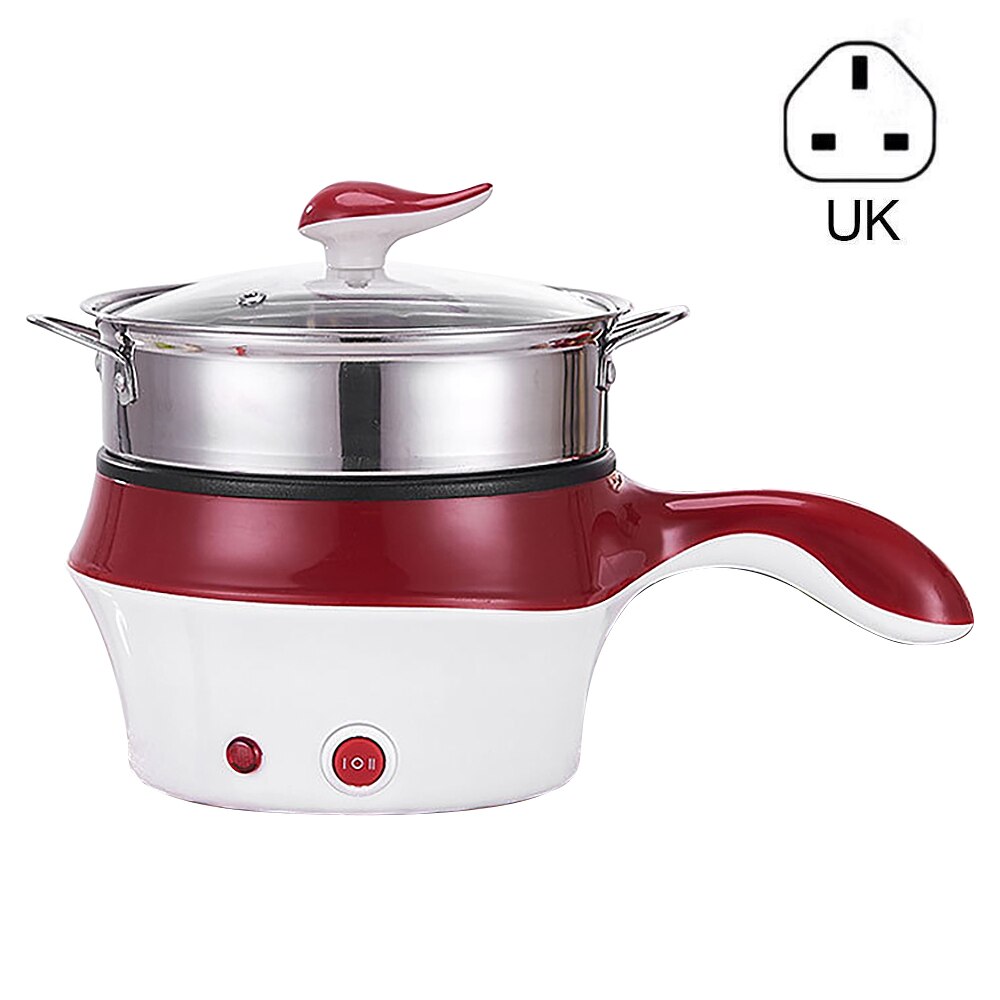 Elektrische Multi Fornuis Koekenpan Grill Pot Mini Rijstkoker Stoomboot Ei Stoomboot Soep Heater Pot Koekenpan M: UK