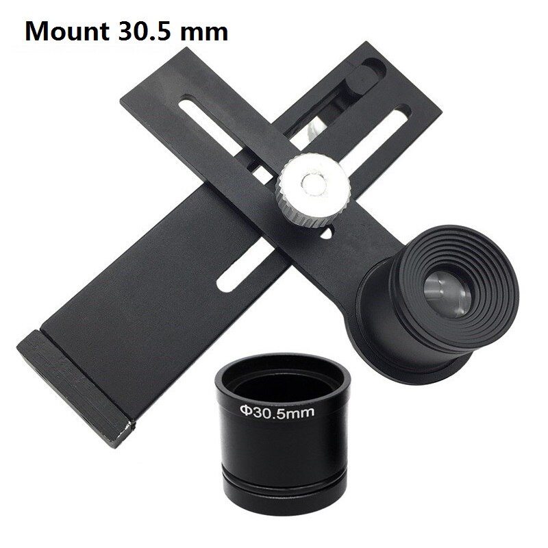 Adaptateur universel de support pour téléphone portable avec pince de téléphone oculaire 10X se connecter avec un Microscope stéréo: Mounting 30.5 mm
