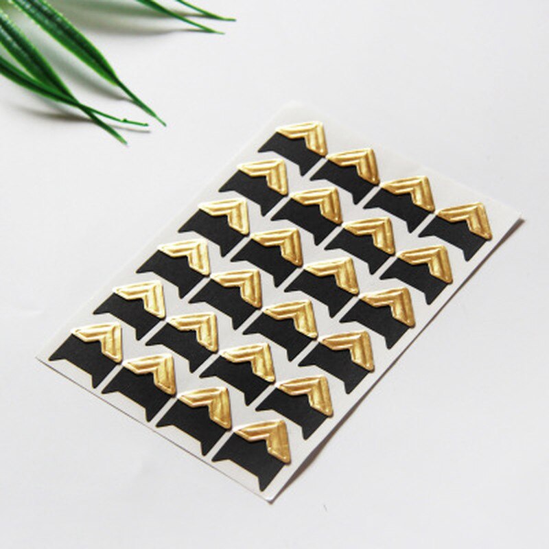 120 pcs/lot DIY Vintage Corner Photo Albums Corner Stickers Kraft Paper Album Frame Decor Scrapbooking Decoration 5 Sheets: Blue