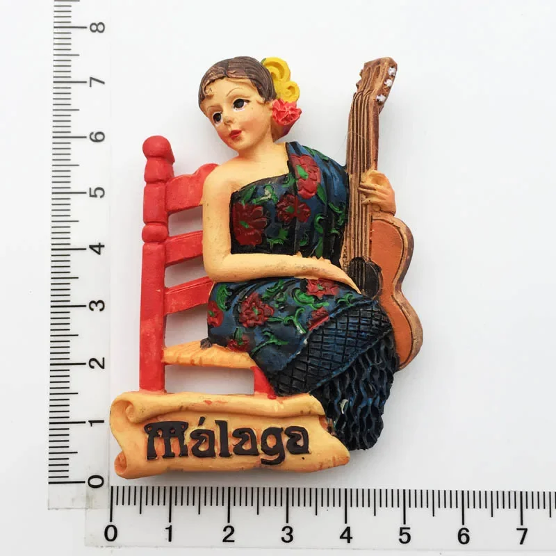 Magneet Tenerife Spanje Barcelona Toerisme Souvenirs Flamenco Danser Malaga Koelkast 3D Magnetische Stickers Ideeën