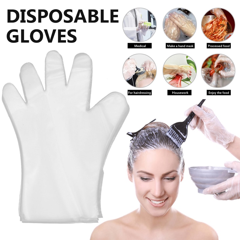 50/100 Pcs Draagbare Transparante Veilig Huidvriendelijke Duurzaam Food Grade Wegwerp Handschoenen Thuis Keuken Restaurant Bakken Tools