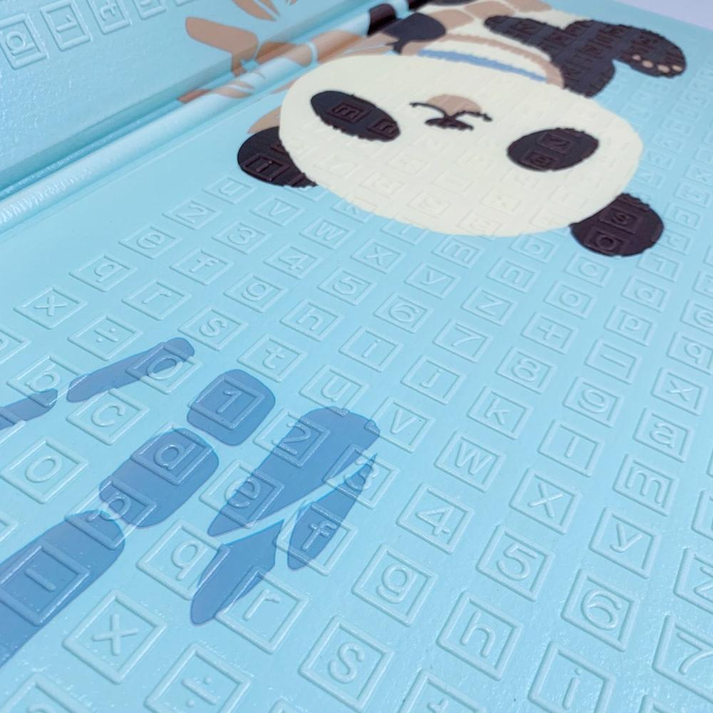 Børnetæppe på gulvet baby legemåtte tegneserie dobbeltsidet kravleunderlag foldbar vandtæt gulv til småbørn spædbørn tæppe