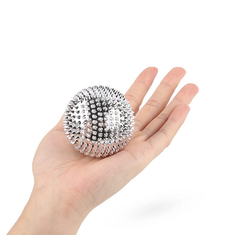 1 par de bola de massagem manual magnética, terapia de mãos spiky, bola de massagem de mão, alívio da pressão, ponto de gatilho, massagem de bolso, ferramenta de cuidados de saúde