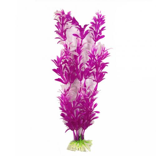 Plantas acuáticas artificiales que brillan en la oscuridad, acuario, decoraciones para acuarios, suministro de decoraciones para el hogar: Morado
