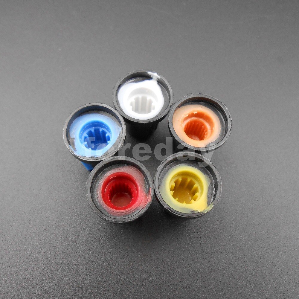 1000PCS X 6mm WH148 potentiometer AG2 Plastic knob cap M6 Plum Handle for amplifier Yellow Red White Orange Blue *FD661-665