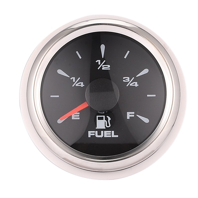 Fuel Level Gauge Boat/Marine Fuel Tank Level Gauge 12/24V 52mm 240-33 Ohms Marine Instrument
