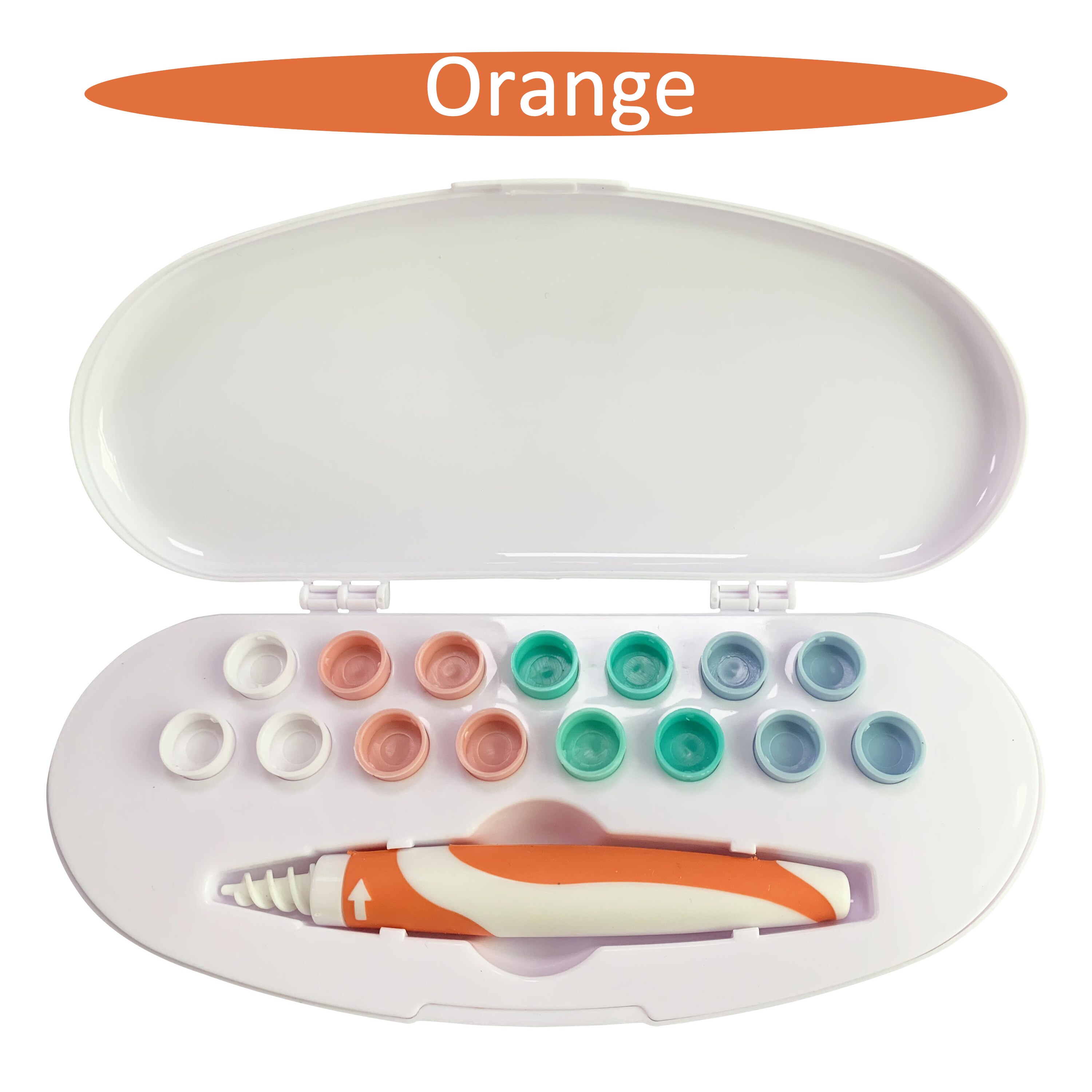 Silikone ørerens voks fjernelse vand med æske blødt spiral øre rengøringsværktøj manuelt ører pick propper plejesæt: Orange