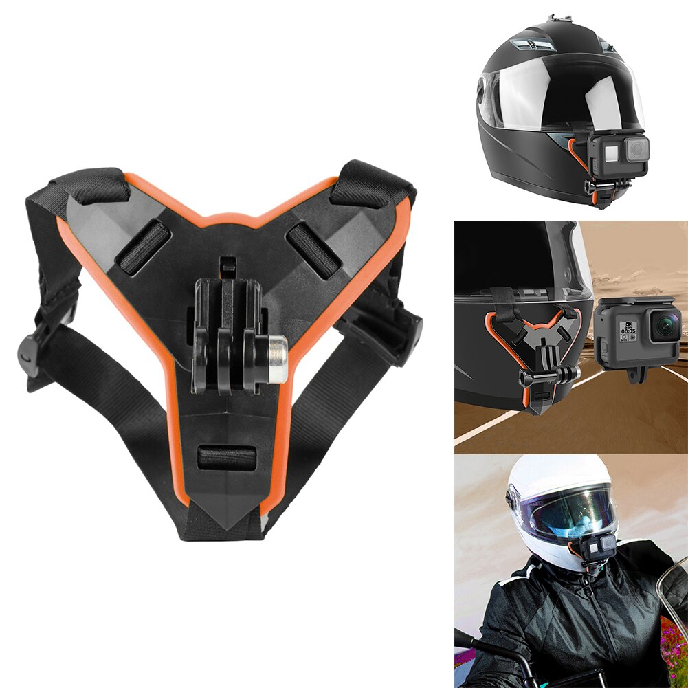 Moottoripyörä kypärä leukahihna kiinnityspidike gopro hero 9 8 7 5 osmo action xiaomi yi action urheilukamera moto tarvikkeet
