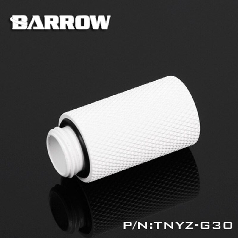 Barrow TNYZ-G30, 30 Mm Man-vrouw Extender Fittingen, G1/4 Man-vrouw Waterkoeling Fittingen: White