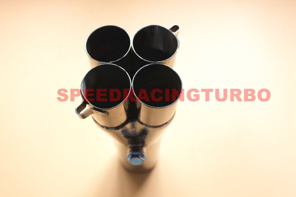SPEEDRACINGTURBO Cabecera de escape colector de deslizamiento en 1 3/4 "tubo de 3,5" únicas los colectores de acero inoxidable colector de escape