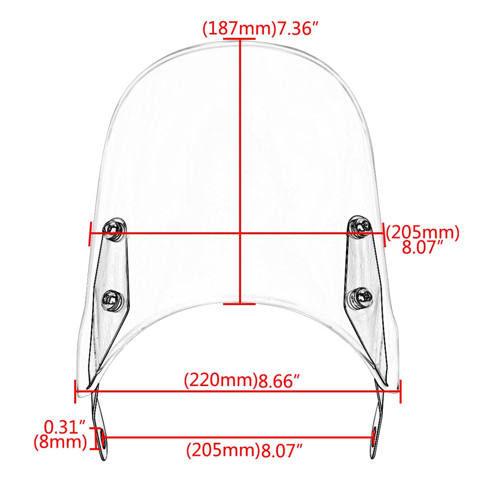 Fit For Triumph Bonneville T100 T120 T 100 T 120 Thruxton 900 Motorcycle Windscreen Windshield Compact Sport Wind Deflector