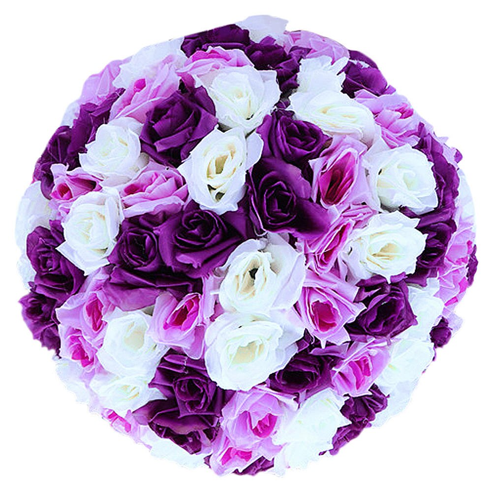 Wedding Decoration Silk Rose Balls Flower Kissing Ball Wedding Decoration Home Party Decor Accessories: MULTI