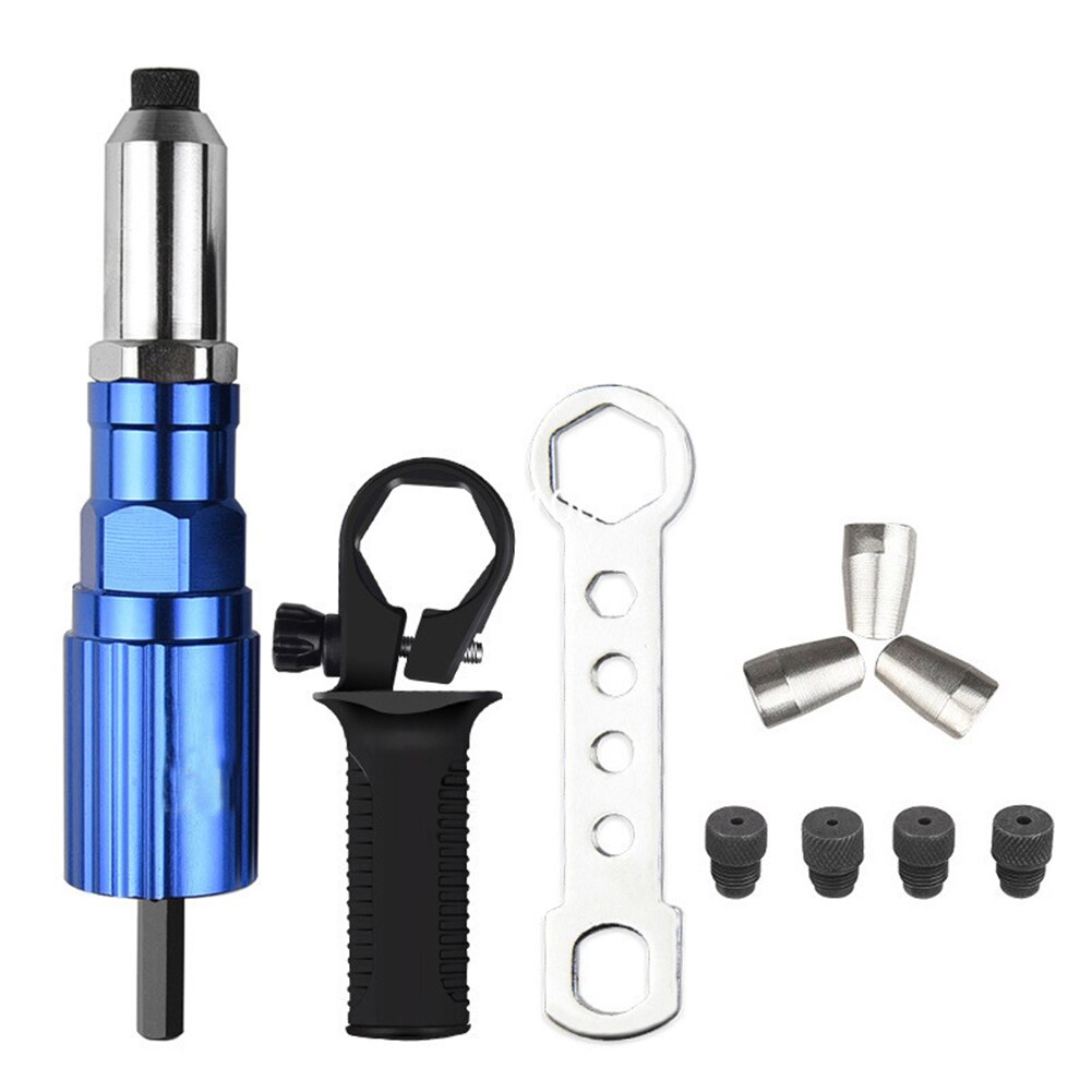 Cordless Rivet Gun Tool Heavy Duty Nut Riveting Insert Electric Hand Drill Set Tough Easily Carrying Lightweight Tool: A