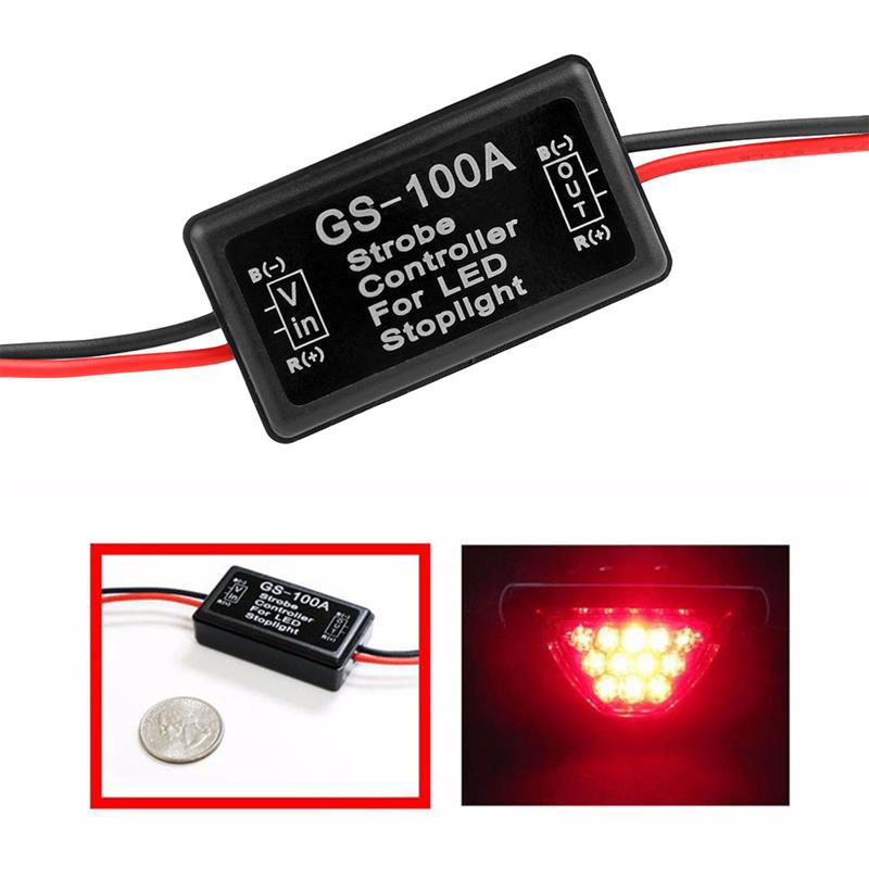 Gingtank – contrôleur stroboscopique de voiture, 12 modules de Protection contre les courts-circuits, lumière d'arrêt de frein LED, accessoires de voiture