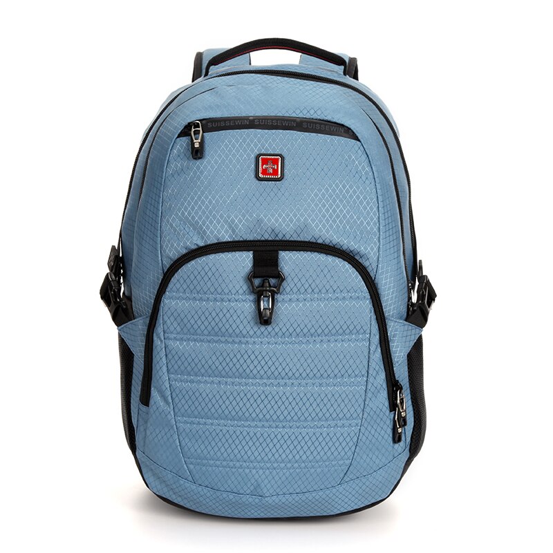 Swiss-Multifunctional Travel bag Multi-Layer Large Capacity 15.6 inch Laptop Backpack Original quality Business Bags School bag: Blue