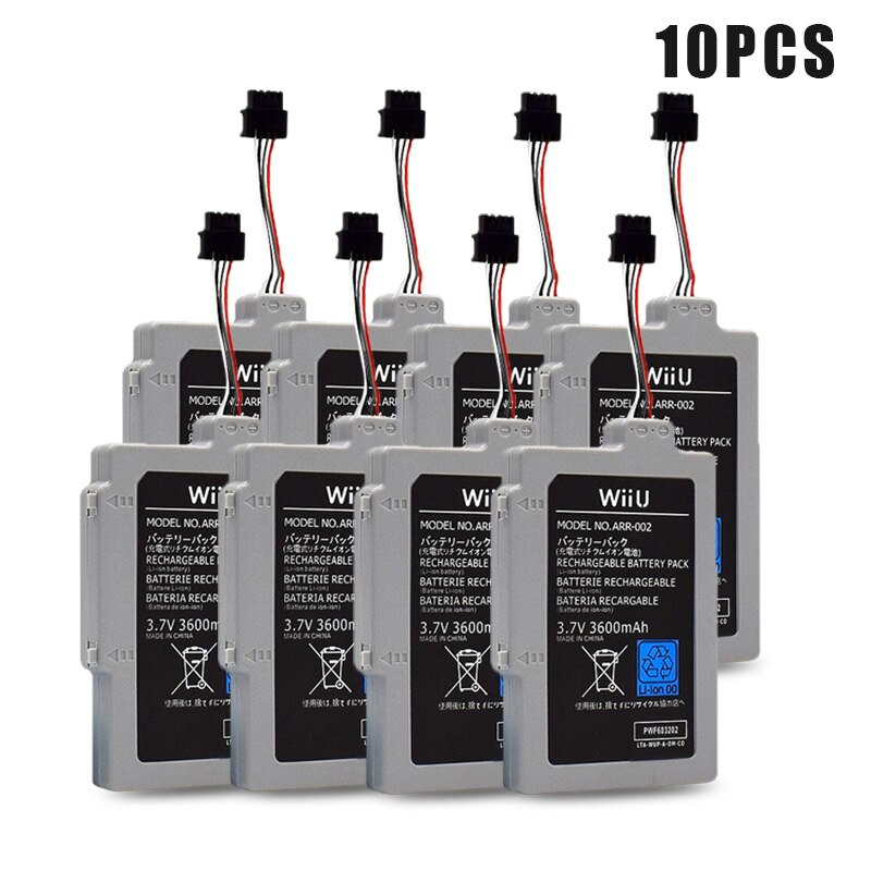 1-10 Stuks 3.7V 3600Mah ARR-002 Lithium Ion Oplaadbare Batterij Pack Voor Nintendo Wii U Gamepad Controller vervanging Batterijen