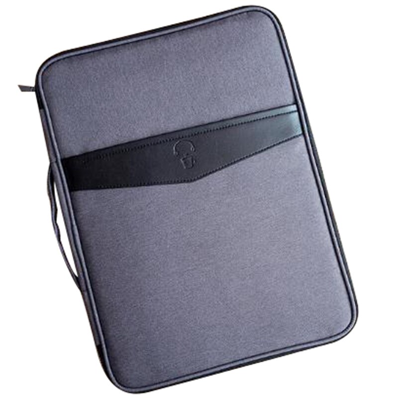 Fggs-business multifunktionelle  a4 dokumentposer bærbar vandtæt oxford klud arkiveringsprodukter opbevaringspose til notebooks penne: Mørkegrå
