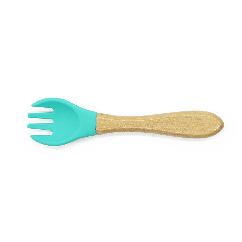 Natural 100% Food Grade Forks Easy To Rinse Weaning Unbreakable Rubber Fork Dishwasher Safe Feeding: F