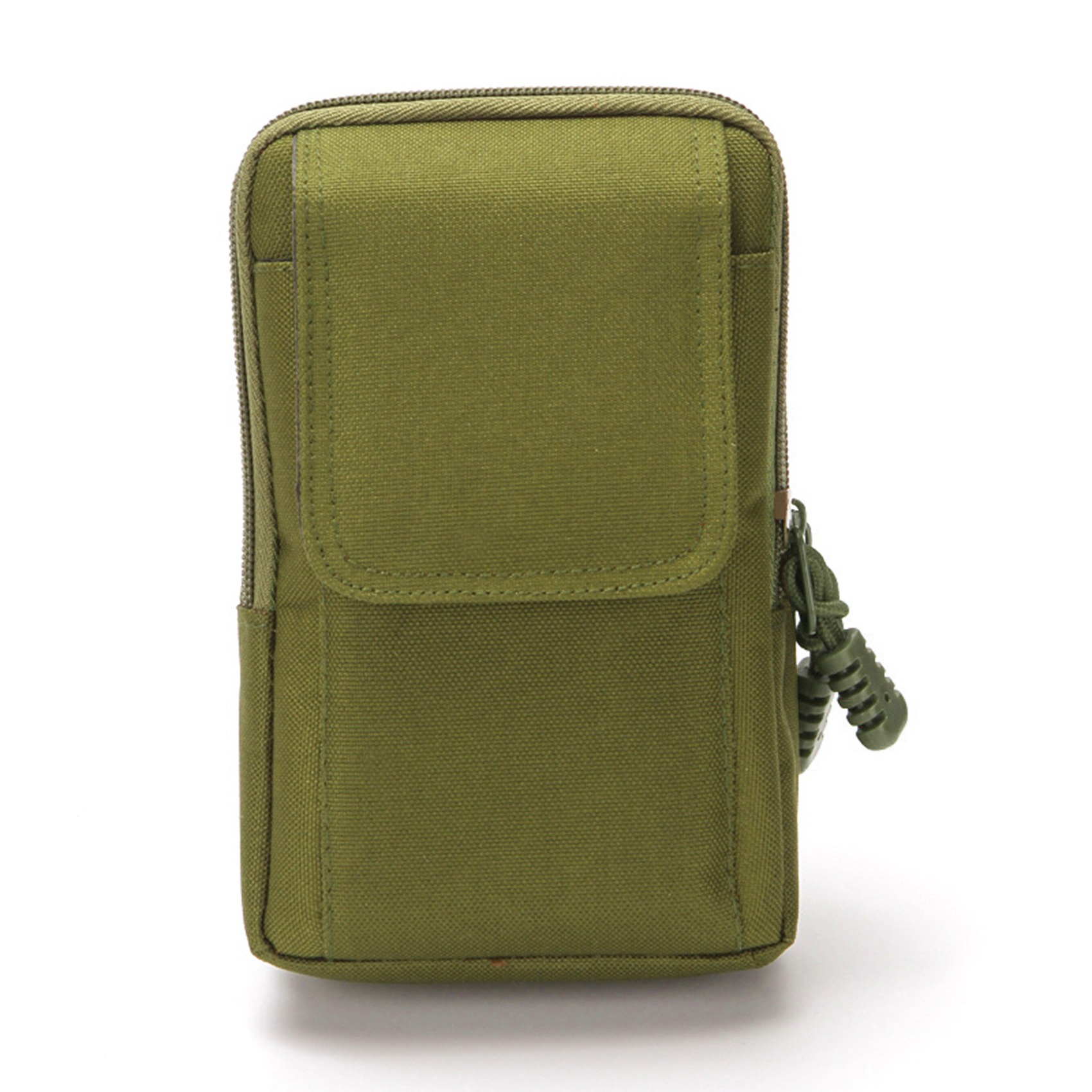 6.5 tommer kanvas mavetasker vintage udendørs sport mobiltelefontaske mænd bære bælte mavetaske mini brysttaske til dreng crossbody taske: Militærgrøn