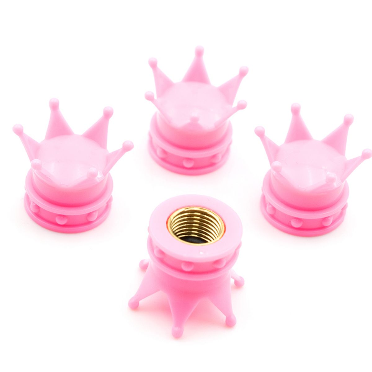 Crown Styling Car Tire Valve Cap Air Valve Stem Dustproof Bike Dustproof Cover Tyre Rim Stem Dust Caps Tire Decor Accessories: green