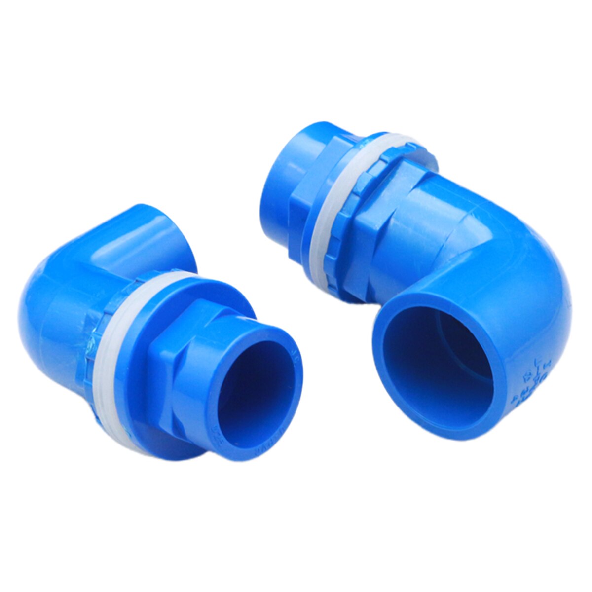 I.D20 25 32 40 50mm PVC 90° Elbow Drainage Connector Fish Tank Overflow Joints Water Inlet Outlet Supply Pipe Drain Fittings