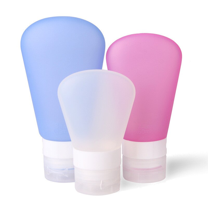 Botella recargable de silicona de 37ml, 60ml, 89ml, botella portátil de embalaje para el viajero, bote dosificador para loción, champú, Baño 1 unidad