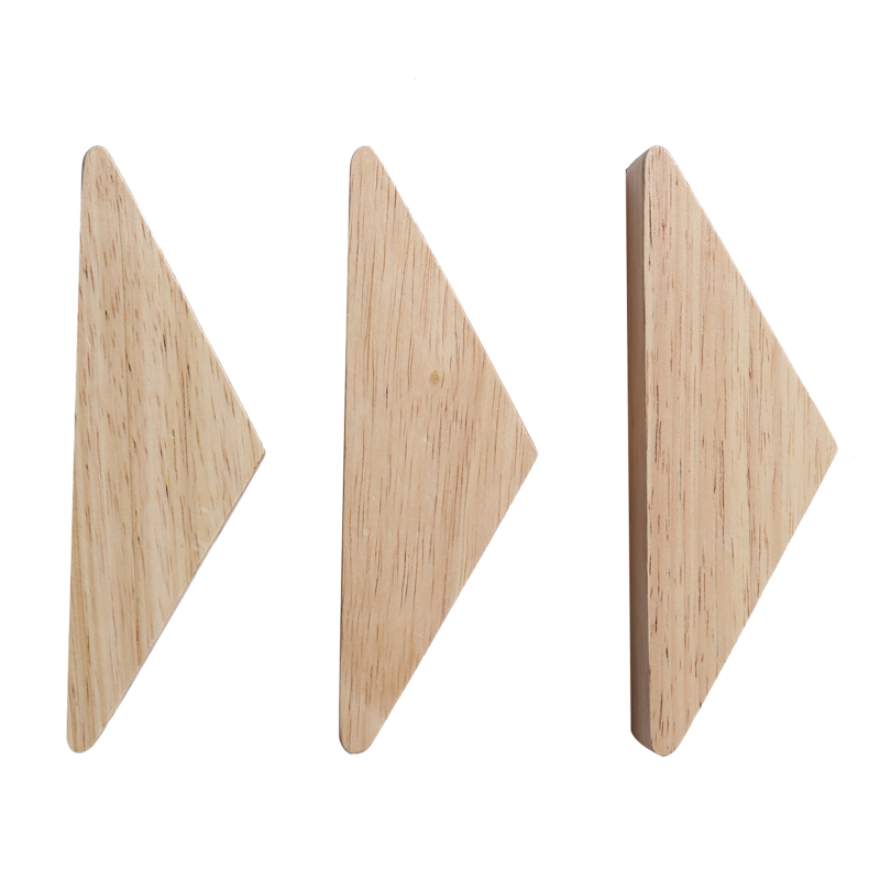 Natuurlijke Hout Kleerhanger Muur Gemonteerde Kapstok Decoratieve Sleutelhouder Hoed Sjaal Handtas Opslag Hanger Badkamer Rack: Wood  2