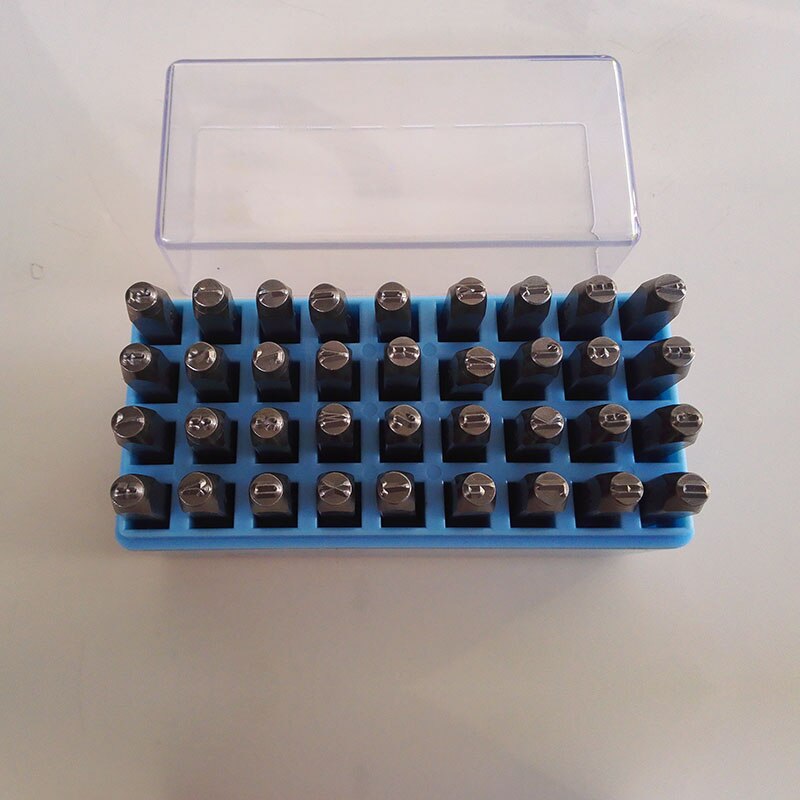 36pcs/set 4mm Leather Alphabet Number Letter Stamping Steel Die Stamp Set Punch Pressing Kit Leather Craft Stamp