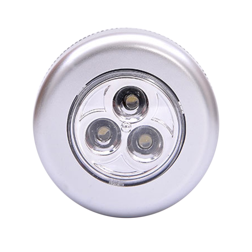3 led batteridrevet trådløs natlampe stick tap touch push sikkerhedsskab skab køkken væglampe: Stil 1