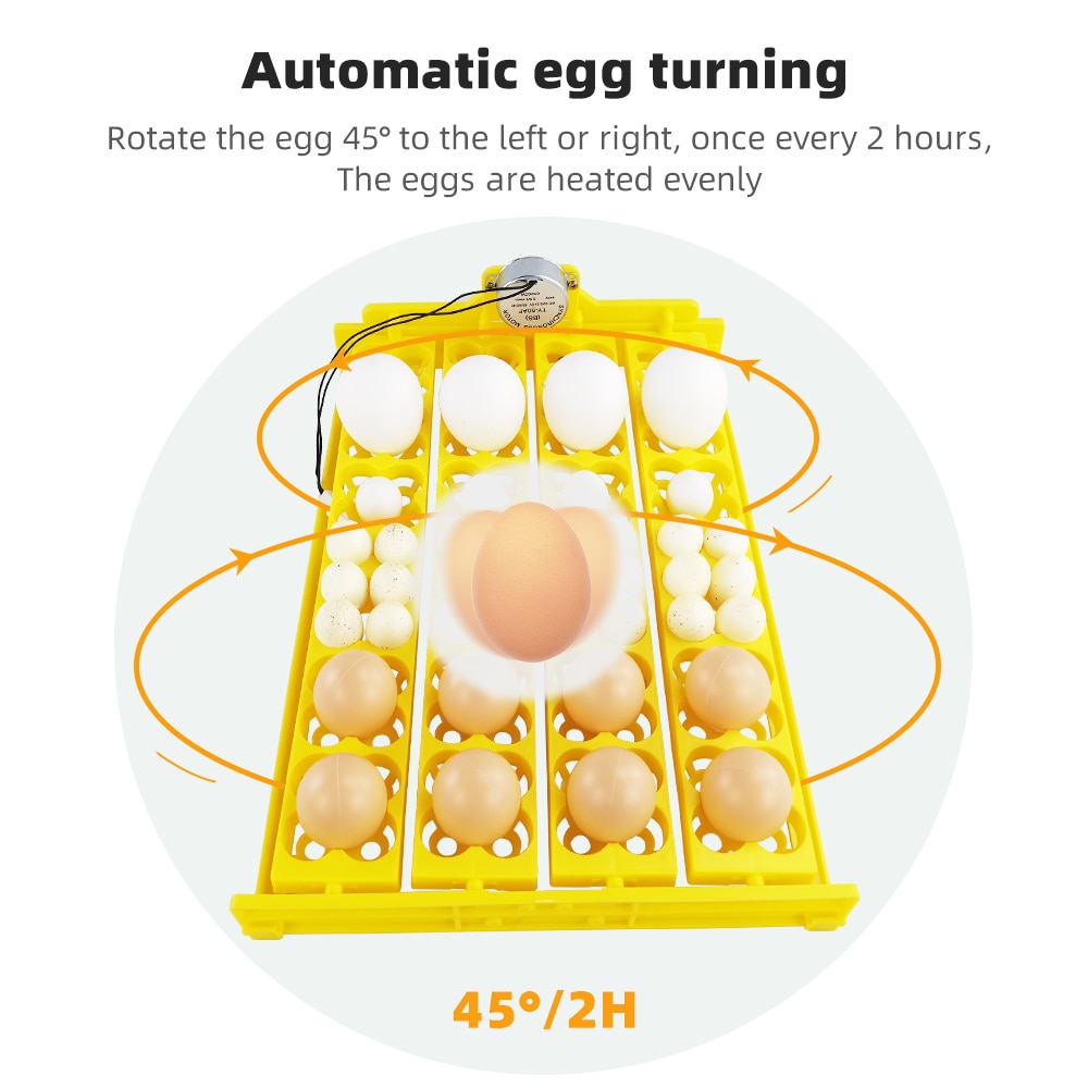 Ei Incubator Automatische 104 Vogel Ei Eend Kip 24 Eieren Uitkomen Machine 110V/220V/12V incubator Trays Met Auto Turn Motor