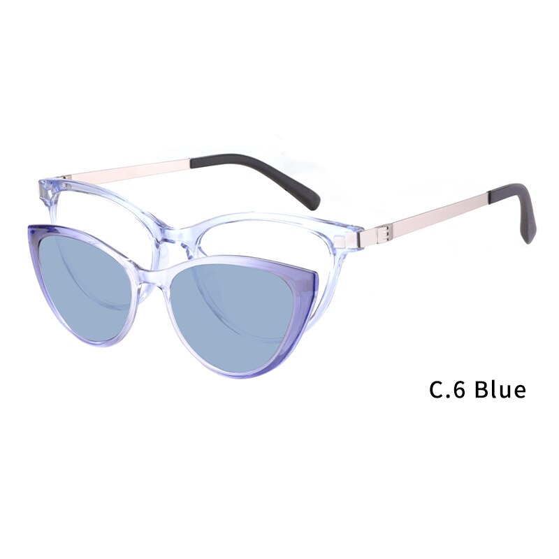 Ceofy – lunettes de soleil yeux de chat pour femmes, monture optique polarisée, magnétisme, de CD6817