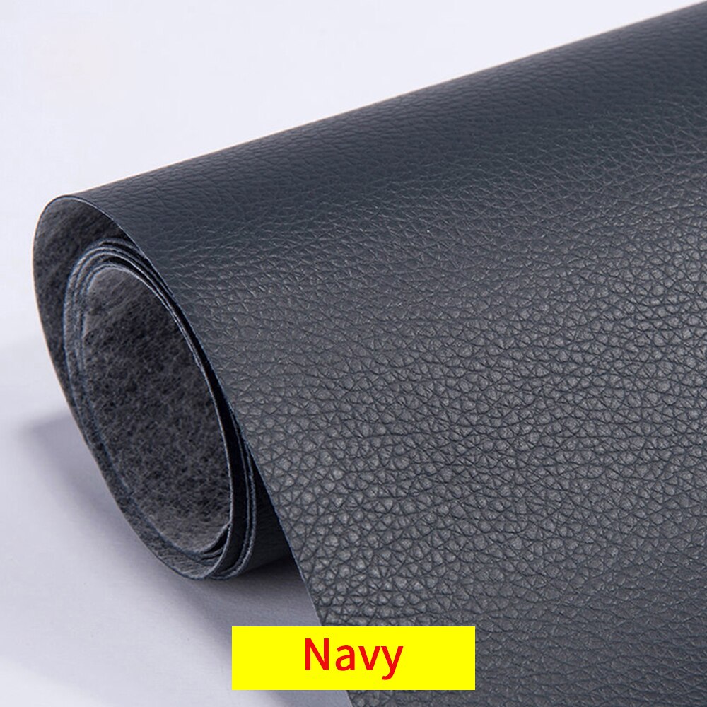 Cuir PU auto-adhésif pour siège de voiture, 20x30cm, tissu pour siège de voiture: Navy