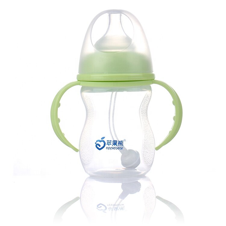PP bottle wide mouth plastic dual-use baby bottle: Green