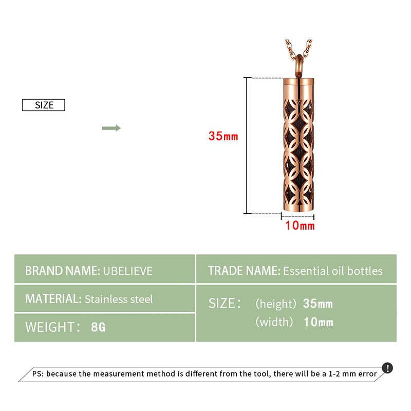 Ubelieve dyfuzor olejków eterycznych naszyjnik dyfuzor robić aromaterapii wisiorek medalion naszyjnik ze stali nierdzewnej 316L kobiet