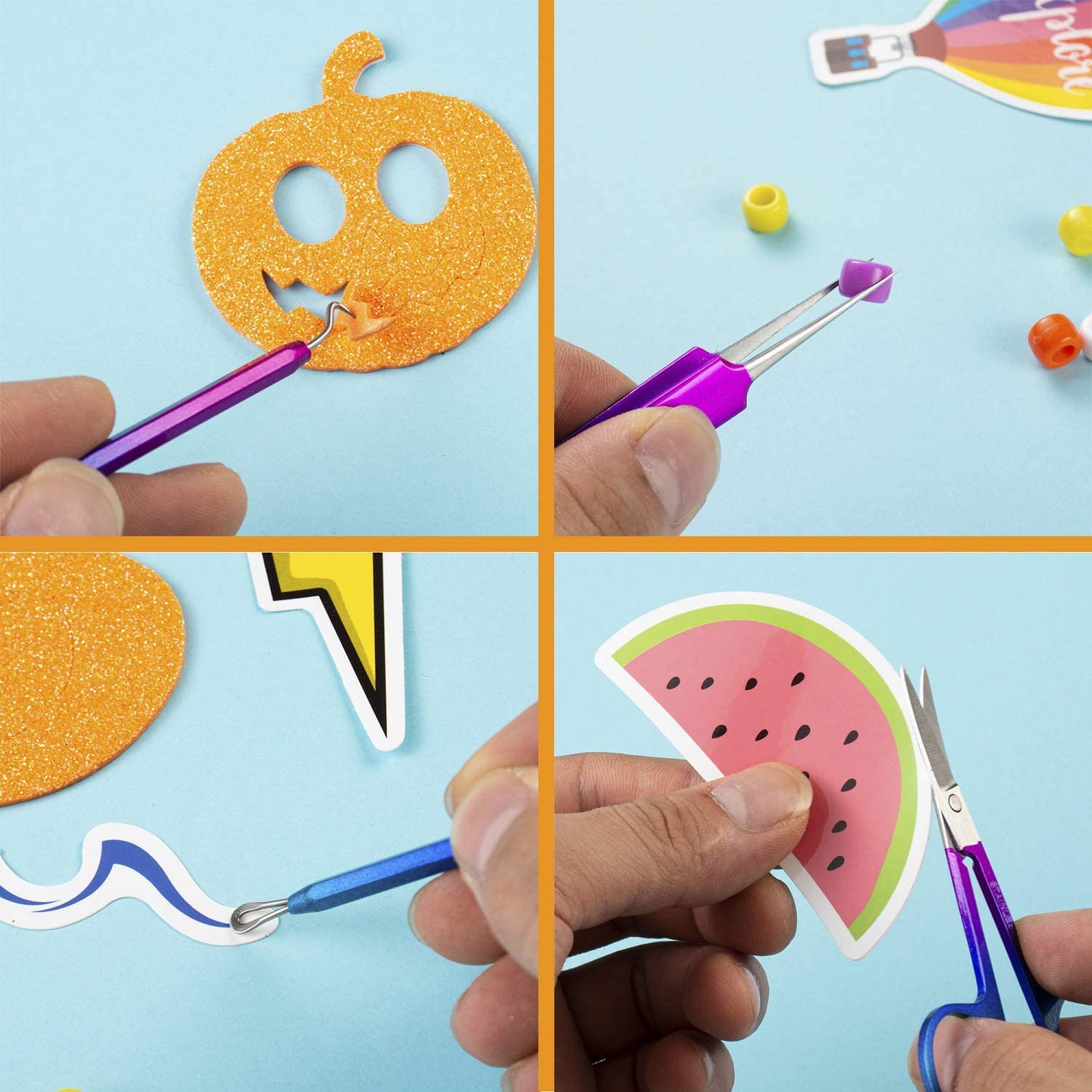 7 Pieces Craft Weeding Craft Basic Set Vinyl Tools Kit for Adhesive Vinyl Silhouettes Cameos Lettering Fine Carving Supplies