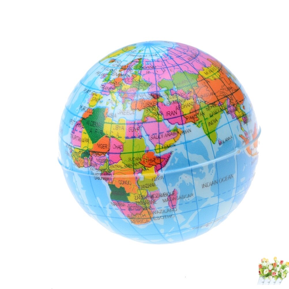 Relief World Map Foam Bal Atlas Globe Palm Bal Planeet Aarde 1pcs knijp oyuncak slime gadgets squeeze antistress Stress