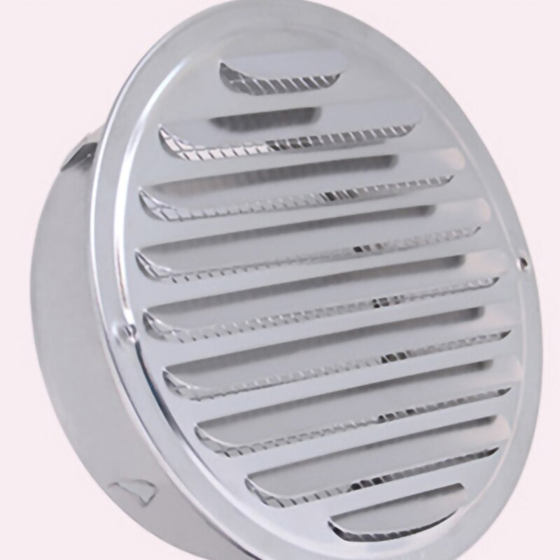 200mm Home Stainless Circle Air Vent Grille Ducting Ventilation Cover Stainless Steel Louver Air Vent