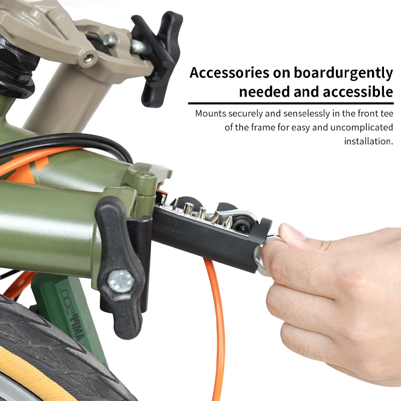 For Brompton Hidden Tool Box Wrench Bicycle Accessories Bicycle Mounting Tools Accessories magnet Frame Inner Storage Bag Kit