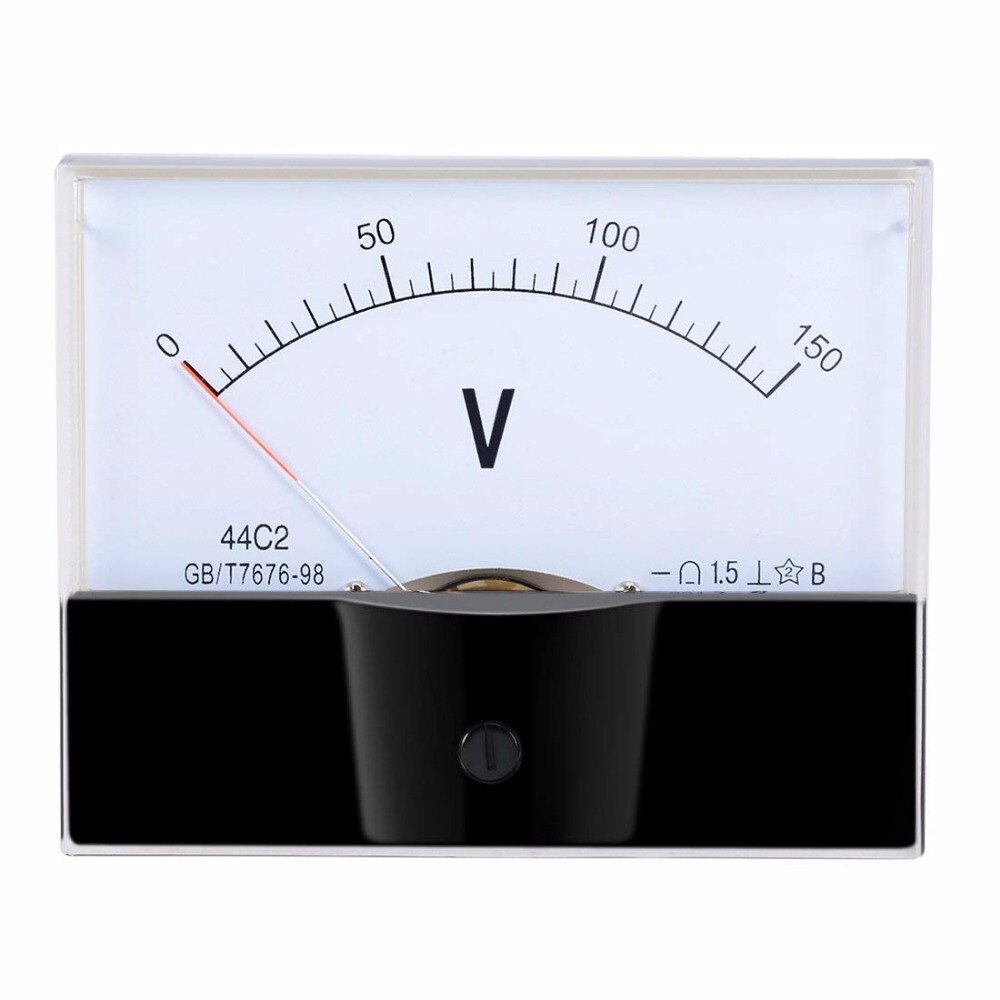 Pointer DC voltmeter Heade DC 0-100V 10V 15V 20V 30V 50V 150V 250V 300V500V Analog Panel Volt Voltage Meter Voltmeter Gauge 44C2