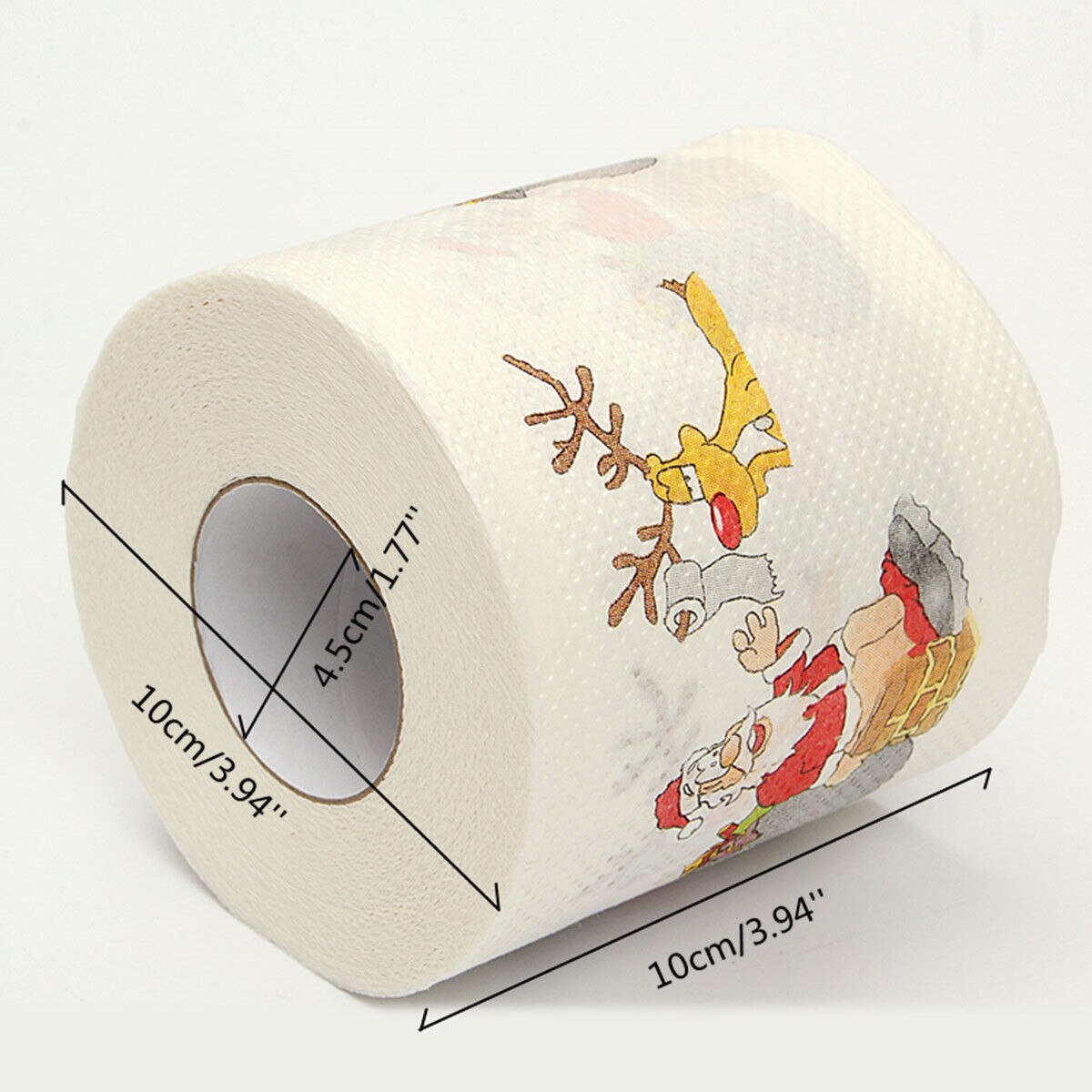1 Roll Santa Claus Picture Printed Toilet Tissue Cute Craft Safe Hygienic Sanitary Paper Xmas Christmas Party Ornaments