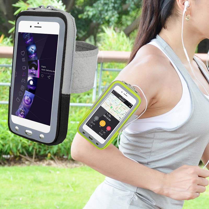 Funda para brazalete de gimnasia deportiva, bolsa de bolsillo multifunción para Fitness con cremallera, funda impermeable para correr para teléfono móvil y Smartphone