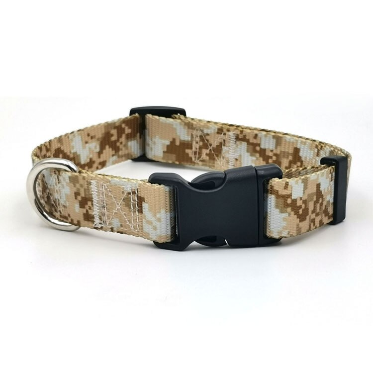 Collar con estampado de camuflaje para mascotas, Collar de nailon grande y de perro de talla mediana, de poliéster, suministros para perros pequeños, accesorios para perros
