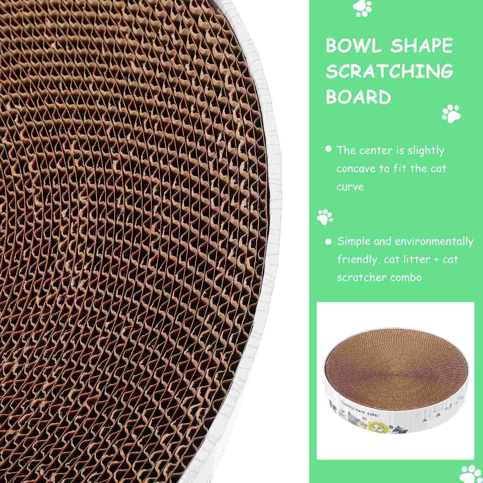 Cat Scratch Board Cat Plaything Corrugated Paper Bowl Shape Claw Grinder