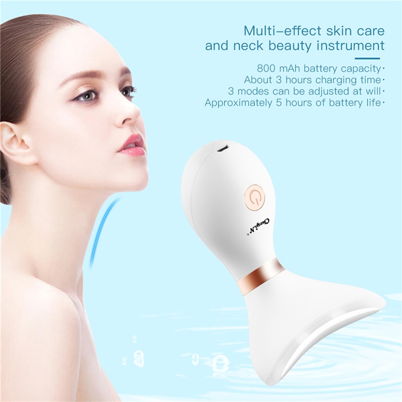 Elektrische Nek Massager Led Foto Therapie Nek Rimpels Verwijderen Lifting Schoonheid Apparaat Draagbare Warme Massage Micro Huidige Machine