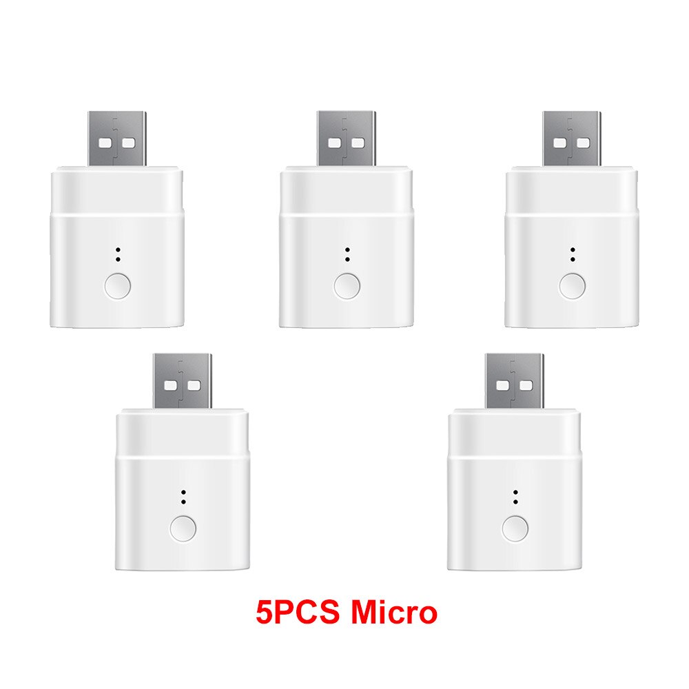 Itead Sonoff Micro 5V Draadloze Usb Smart Adapter Flexibele Draagbare Smart Wifi Schakelaar Controle Via Ewelink App Google Thuis alexa: 5PCS Micro